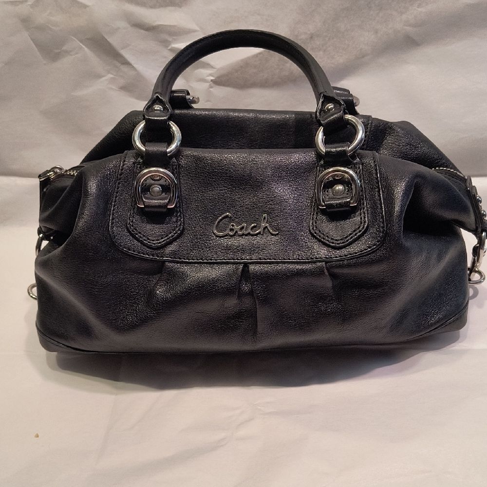 Coach Black Leather Women's Bag